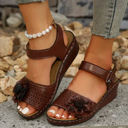 Sandales Orthopédiques Femme Nicolette – Confort, Élégance et Support Rembourré, Cuir et Simili Cuir, Tailles 36 à 41