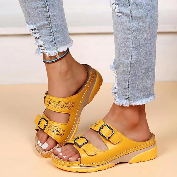 Sandales Orthopédiques Femme Respirantes avec Boucles Ajustables - Confort et Style pour Été