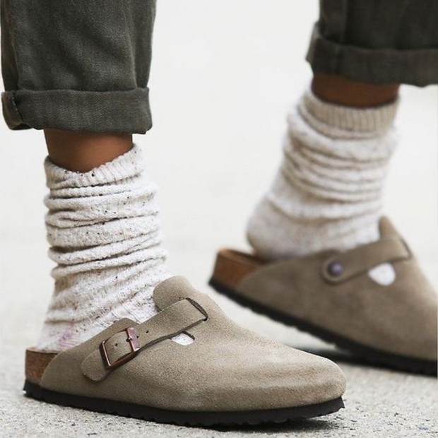 Sandales en Cuir Femme Unisexe – Confort Ergonomique, Semelle Antidérapante, Design Élégant