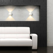 Elegant aluminum LED wall light - Contemporary spherical design with IP65 waterproof protection