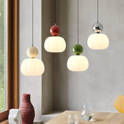 Superb Bauhaus Art Deco pendant lamp – Elegant multi-colored lamp with geometric elegance