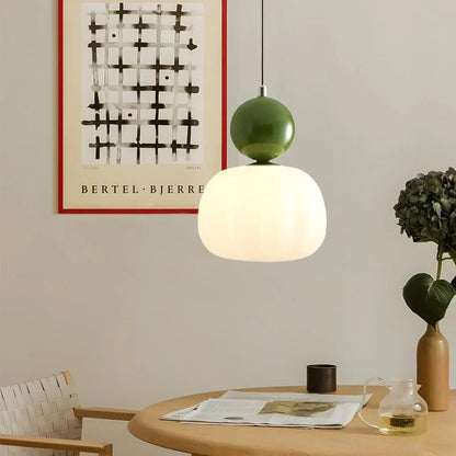 Superb hängande lampa Bauhaus Art Déco – Elegant mångfärgad lampa med geometrisk elegans