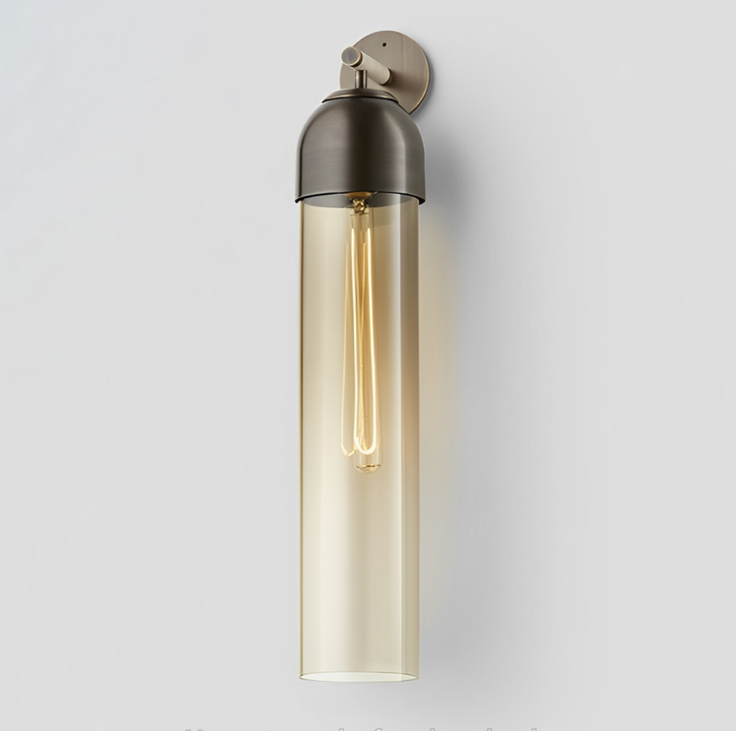 Superbt handgjort LED-väggljus i glas – En elegant och modern belysningslösning