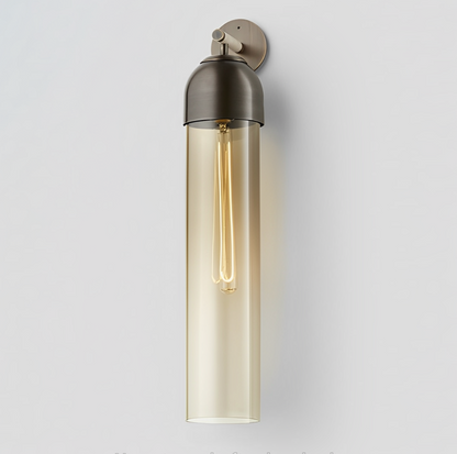 Superbt handgjort LED-väggljus i glas – En elegant och modern belysningslösning