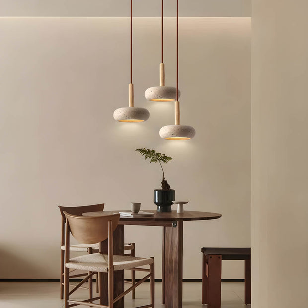 Travertine Pendant Light Osho – Exquisite Natural Stone Design Enhanced by Elegant LED Lighting
