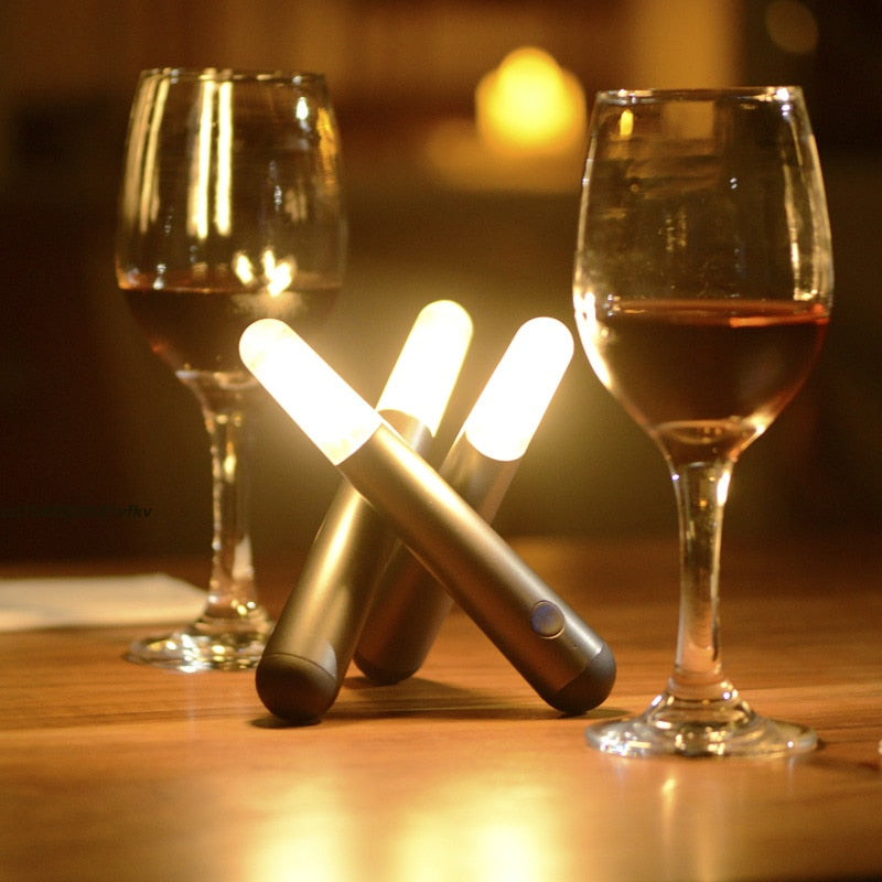 Portable LED glow sticks – Charming decorative lighting for a warm table ambiance