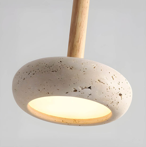 Travertine Pendant Light Osho – Exquisite Natural Stone Design Enhanced by Elegant LED Lighting