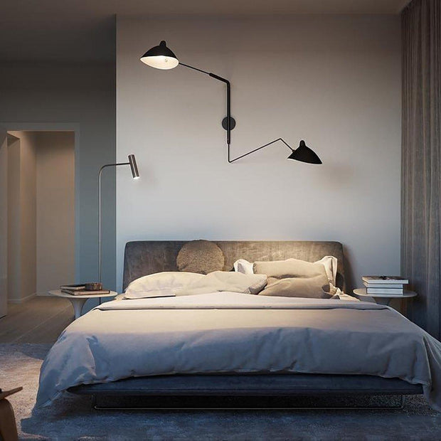 Single-Arm Wall Sconce Inspired by Mouille – Chic and Adjustable Design for Sophisticated Spaces
