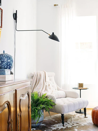 Applique Murale à Un Bras Inspirée de Mouille – Design Chic et Ajustable pour Espaces Sophistiqués