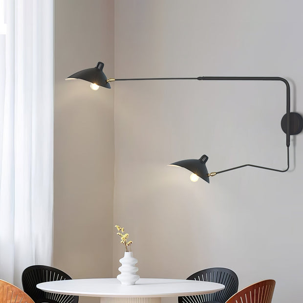 Single-Arm Wall Sconce Inspired by Mouille – Chic and Adjustable Design for Sophisticated Spaces