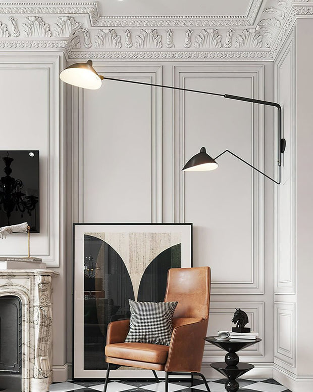 Single-Arm Wall Sconce Inspired by Mouille – Chic and Adjustable Design for Sophisticated Spaces