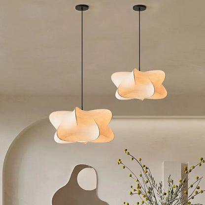 Éblouissante suspension en soie Wabi-Sabi – Adoptez une illumination élégante inspirée du Japon