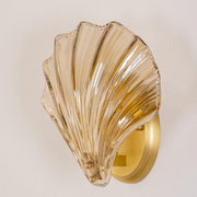 Wall sconce in brass and glass with a sleek design - Contemporary LED lighting with an artistic touch