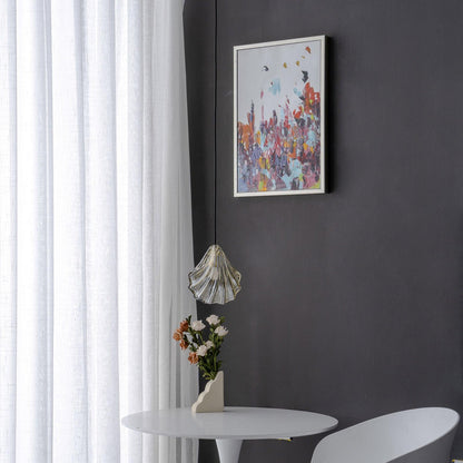 Suspension Chic Mini Coquille – Élégant luminaire en verre et laiton