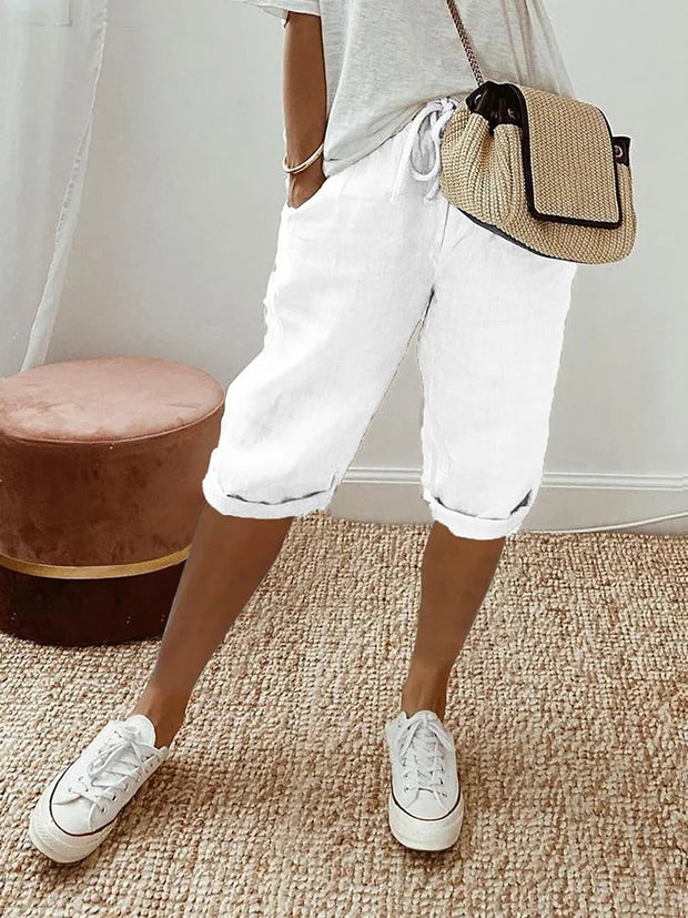 Shorts Légers et Confortables en Tissu Respirant avec Taille Élastique – Idéal pour les Jours Chauds