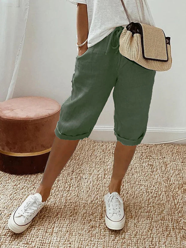 Shorts Légers et Confortables en Tissu Respirant avec Taille Élastique – Idéal pour les Jours Chauds