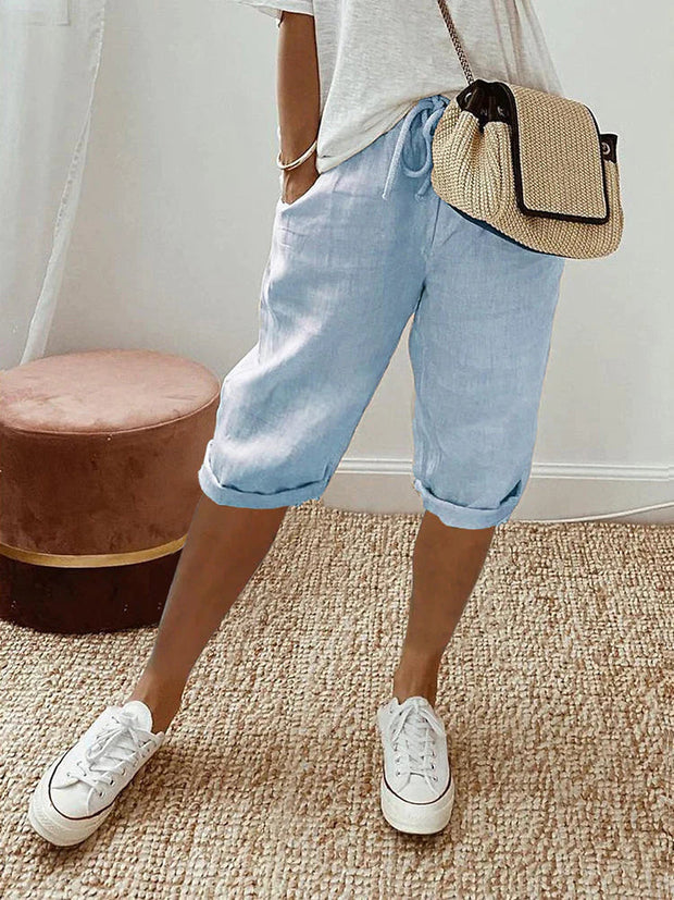 Shorts Légers et Confortables en Tissu Respirant avec Taille Élastique – Idéal pour les Jours Chauds