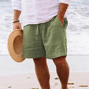 Lightweight Shorts for Men with Adjustable Belt - Comfortable Summer Bermuda in Breathable Fabric, Practical Pockets