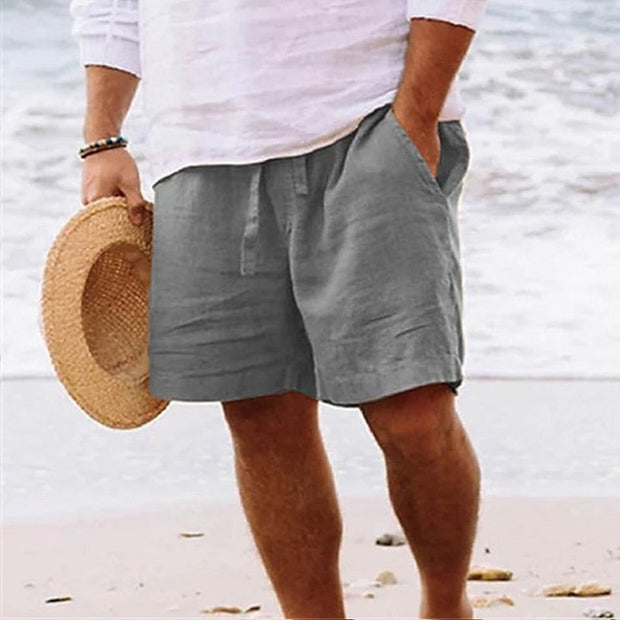 Lightweight Shorts for Men with Adjustable Belt - Comfortable Summer Bermuda in Breathable Fabric, Practical Pockets