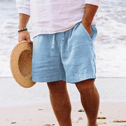Lightweight Shorts for Men with Adjustable Belt - Comfortable Summer Bermuda in Breathable Fabric, Practical Pockets