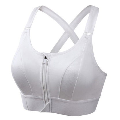Soutien Gorge de Sport à Fermeture Éclair - Brassière Femme Respirante avec Bretelles Ajustables - Idéal pour Entraînements Intenses