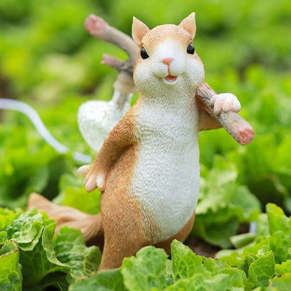 Lampe de table LED écureuil charmant – Accent en résine et verre stylé pour votre espace