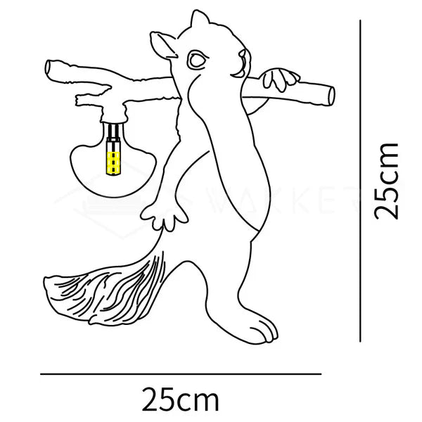 Charming LED squirrel table lamp – Stylish resin and glass accent for your space