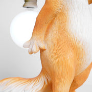 Charming LED squirrel table lamp – Stylish resin and glass accent for your space