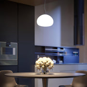 Chic Bao-Shaped Pendant – Contemporary Glass Design for a Warm Atmosphere