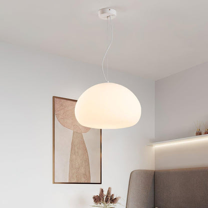 Hängande lampa i chic bao-form – Samtida glasdesign för en varm atmosfär