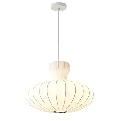 Élégante suspension Bella Bloom – Lampe vintage intemporelle en soie naturelle et métal