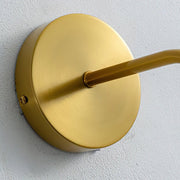Radiant Golden Bellflower Wall Sconce – Elegant Beige Orchids for a Warm and Welcoming Atmosphere