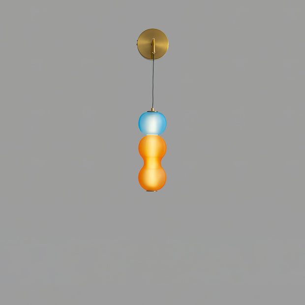 Radiant Golden Bellflower Wall Sconce – Elegant Beige Orchids for a Warm and Welcoming Atmosphere