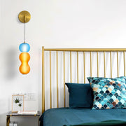 Radiant Golden Bellflower Wall Sconce – Elegant Beige Orchids for a Warm and Welcoming Atmosphere