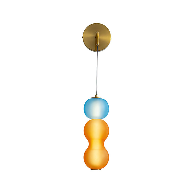 Radiant Golden Bellflower Wall Sconce – Elegant Beige Orchids for a Warm and Welcoming Atmosphere