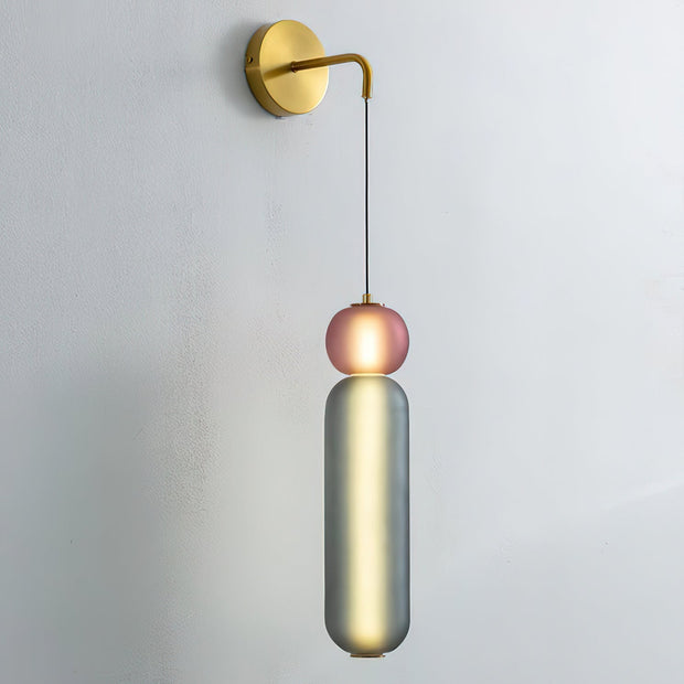 Radiant Golden Bellflower Wall Sconce – Elegant Beige Orchids for a Warm and Welcoming Atmosphere
