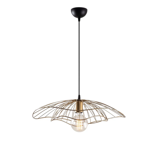 Suspension en Or Pétale Exquise – Design Floral Délicat avec Éclat LED Chaud