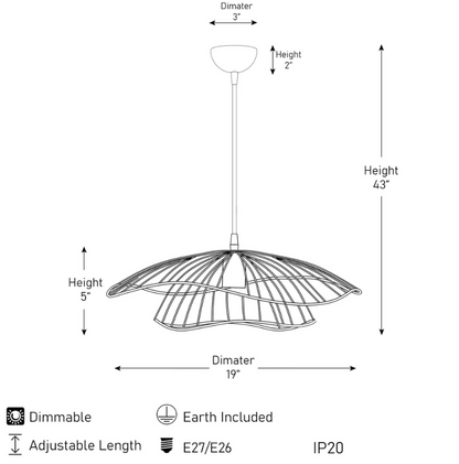 Suspension en Or Pétale Exquise – Design Floral Délicat avec Éclat LED Chaud