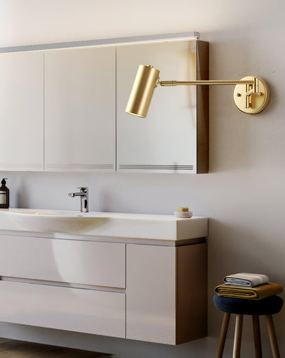 Modern och ren LED vägglampa i järn - Elegant och justerbar design med integrerad belysning