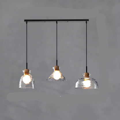 Suspension en verre élégante Tokyo – Luminaire de plafond minimaliste disponible en 1 ou 3 têtes