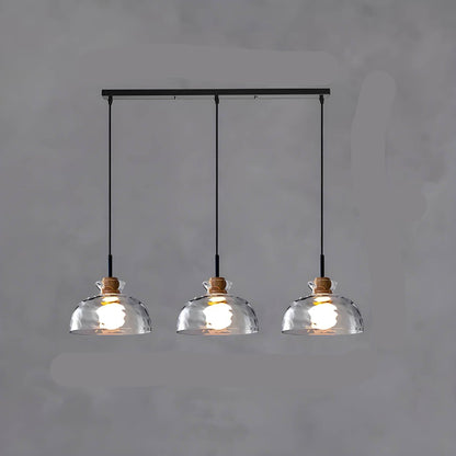 Suspension en verre élégante Tokyo – Luminaire de plafond minimaliste disponible en 1 ou 3 têtes