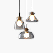 Suspension en verre élégante Tokyo – Luminaire de plafond minimaliste disponible en 1 ou 3 têtes