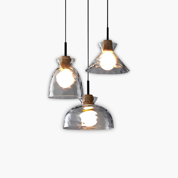Suspension en verre élégante Tokyo – Luminaire de plafond minimaliste disponible en 1 ou 3 têtes