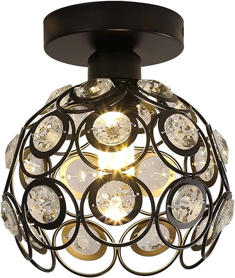 Luxe gouden ganglamp – elegante kroonluchter van kristal en goud om uw decoratie te verfraaien