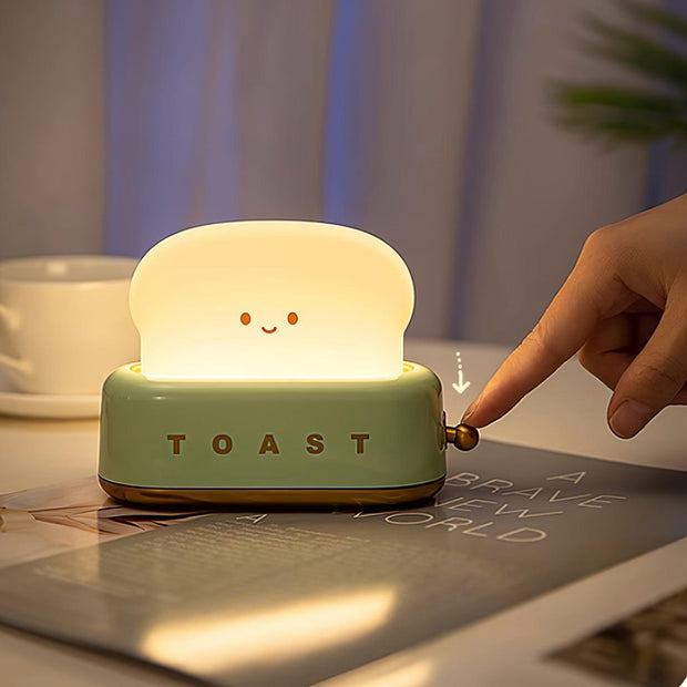 Charming toaster night lamp – Versatile portable lamp with rechargeable battery