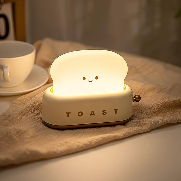 Charming toaster night lamp – Versatile portable lamp with rechargeable battery