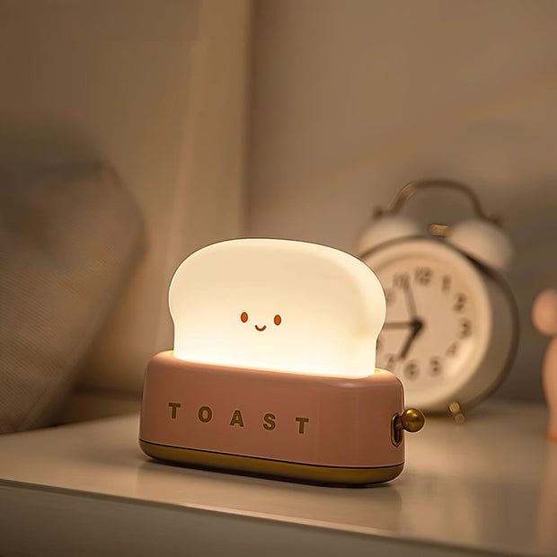 Charming toaster night lamp – Versatile portable lamp with rechargeable battery