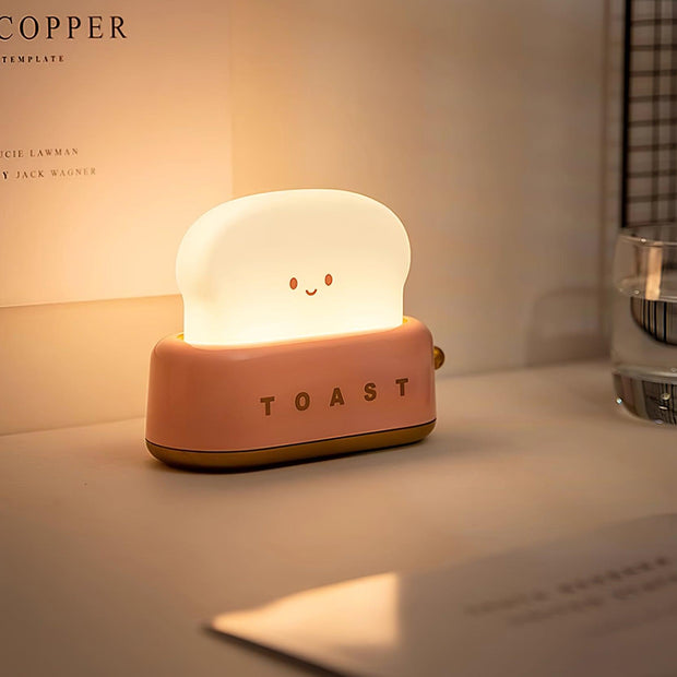 Charming toaster night lamp – Versatile portable lamp with rechargeable battery