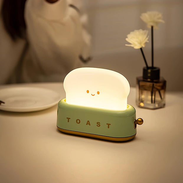 Charming toaster night lamp – Versatile portable lamp with rechargeable battery