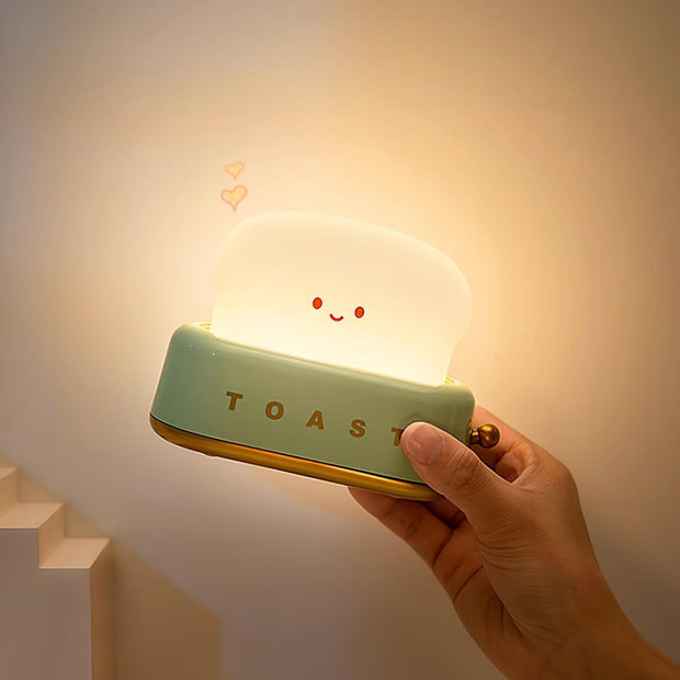 Charming toaster night lamp – Versatile portable lamp with rechargeable battery